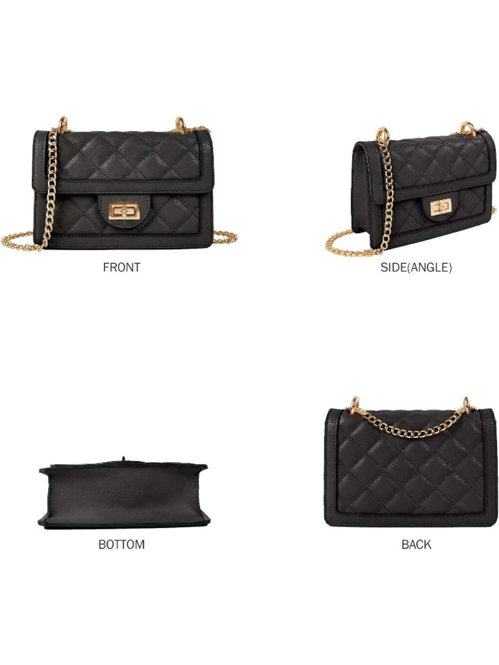 〽️Women's Black Wallet Purse Quilted Mini Small Shoulder Crossbody Party Bags - Picture 4 of 6